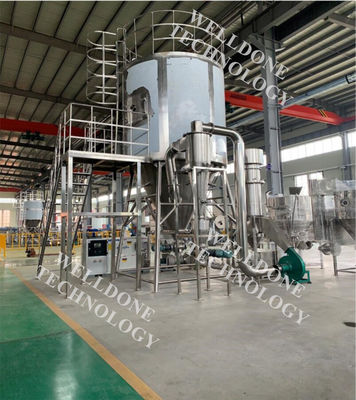 Secador industrial de alta eficiencia con dos boquillas de pulverización de líquido para leche en polvo y huevo en polvo