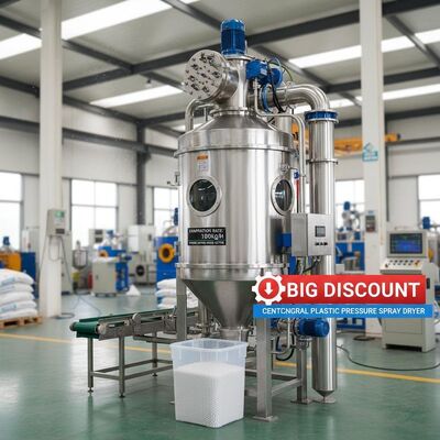 Ahorro de energía y gran descuento Secador por pulverización a presión de plástico centrífugo por evaporación de 100 kg/h