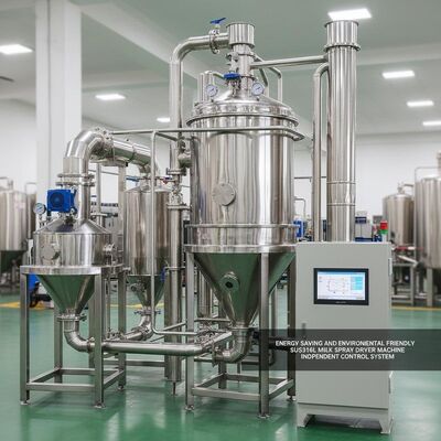 Ahorro energético y respetuoso con el medio ambiente SUS316L máquina de secado de leche con aerosol Sistema de control independiente