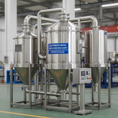 Máquina de secado por pulverización en polvo de varias etapas para bebidas SUS304, hecha a medida y con gran descuento