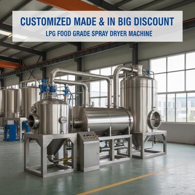 Máquina secadora por pulverización de grado alimenticio LPG, hecha a medida y con gran descuento, de secador por pulverización industrial